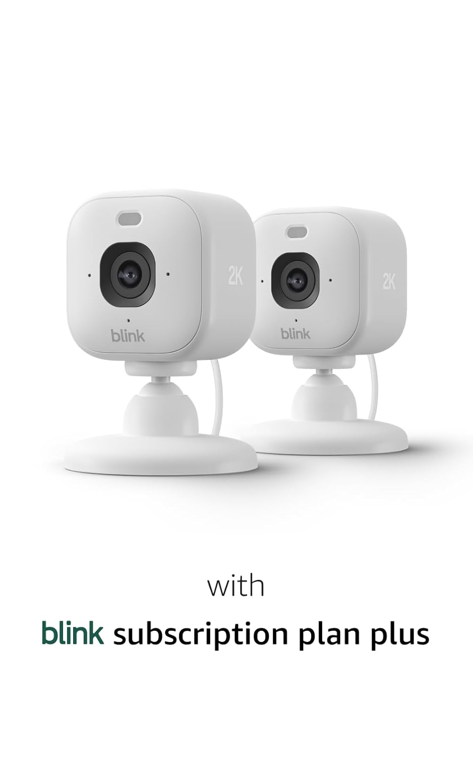 Blink Mini 2K+ (newest model) – Plug-in Home & Pet Indoor Security Camera with 2K video resolution, night vision, enhanced audio, motion detection – 1 camera (Black)