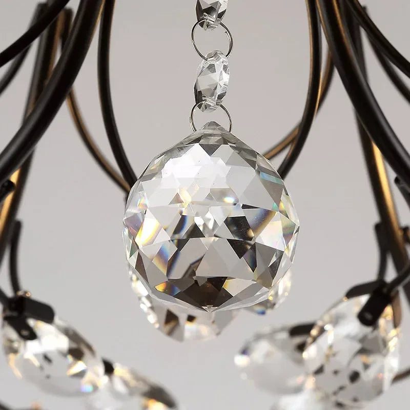 Lustre de plafond en cristal de luxe