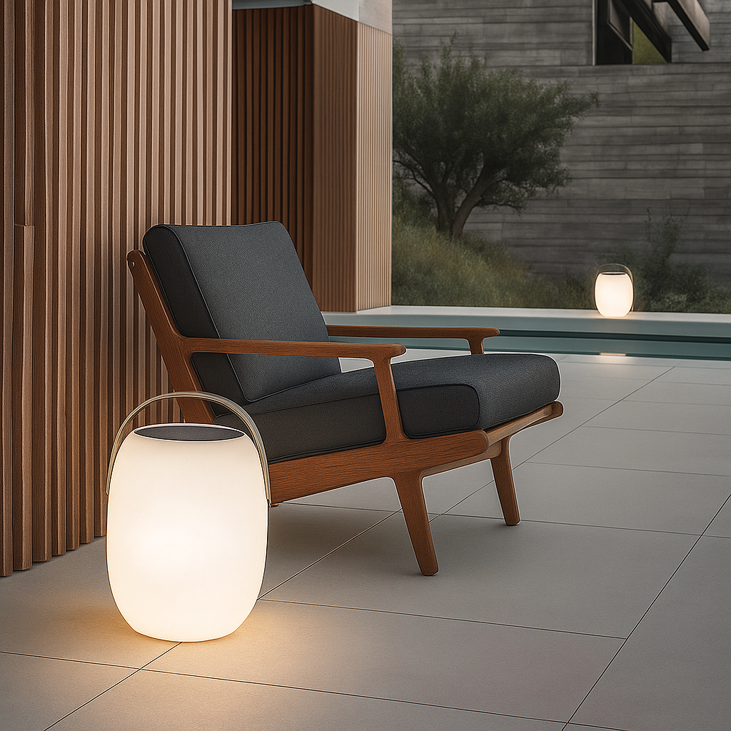 Lampe Solaire Portative pour Terrasse - Éclairage Écologique et Pratique