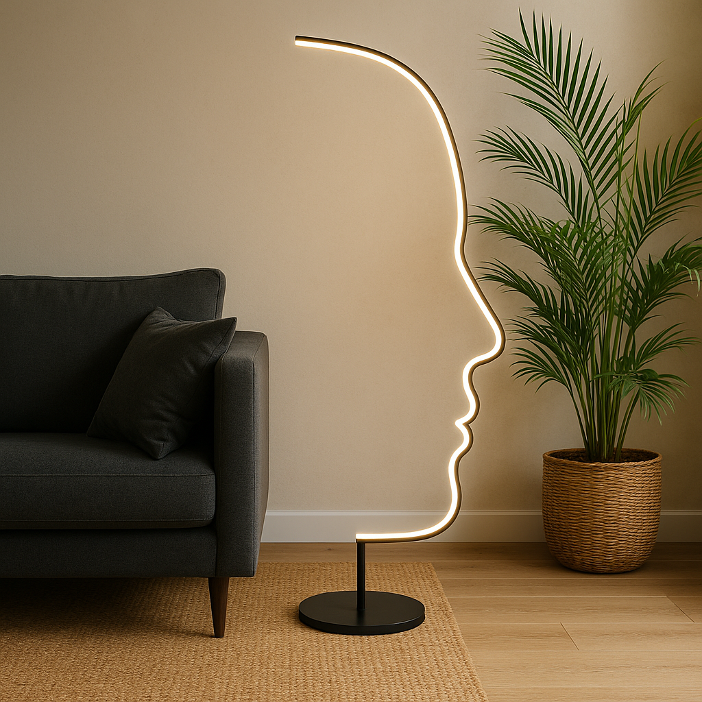 élégante lampe de sol pour visage