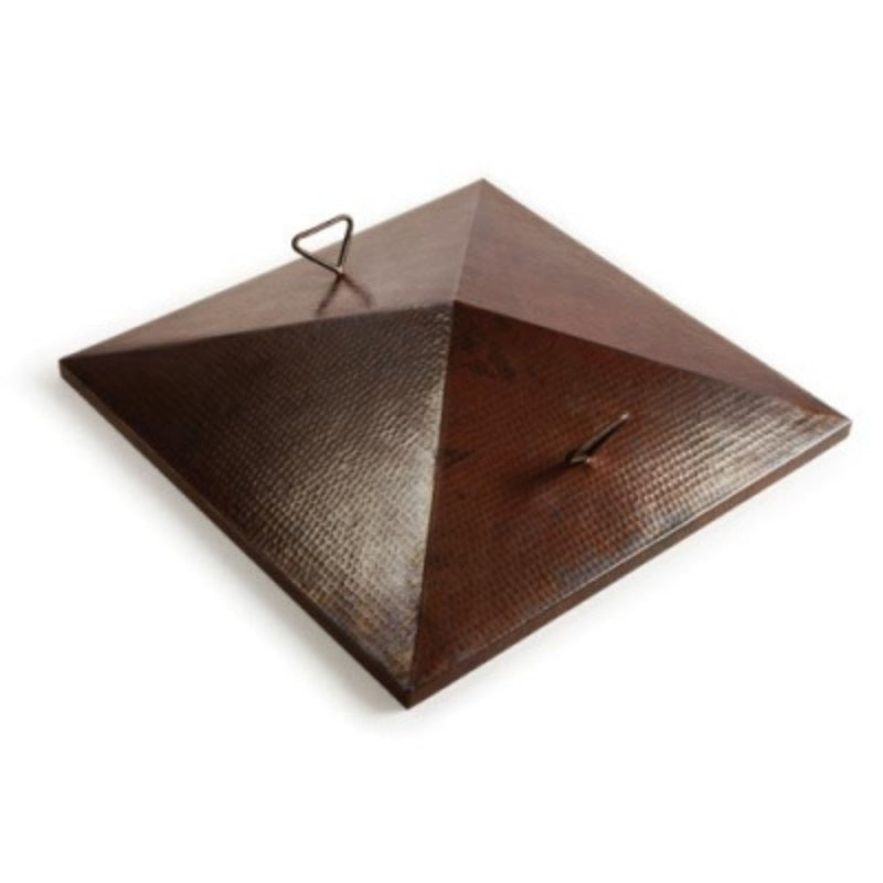 HPC Fire Sedona Hammered Copper Square Gas Fire and Water Bowl