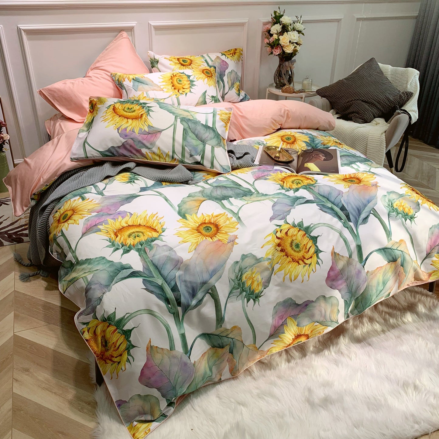 Sunflower Mae Duvet Cover Set (Long-staple Sateen Cotton)