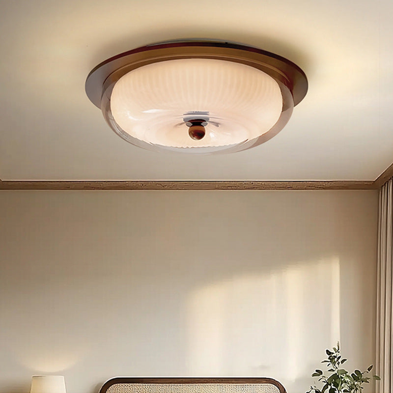 Applique en verre et bois pour plafond moderne et élégante
