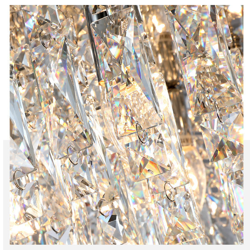 Gleaming Crystal Ceiling Chandelier — Elegant Sparkle for Luxurious Spaces
