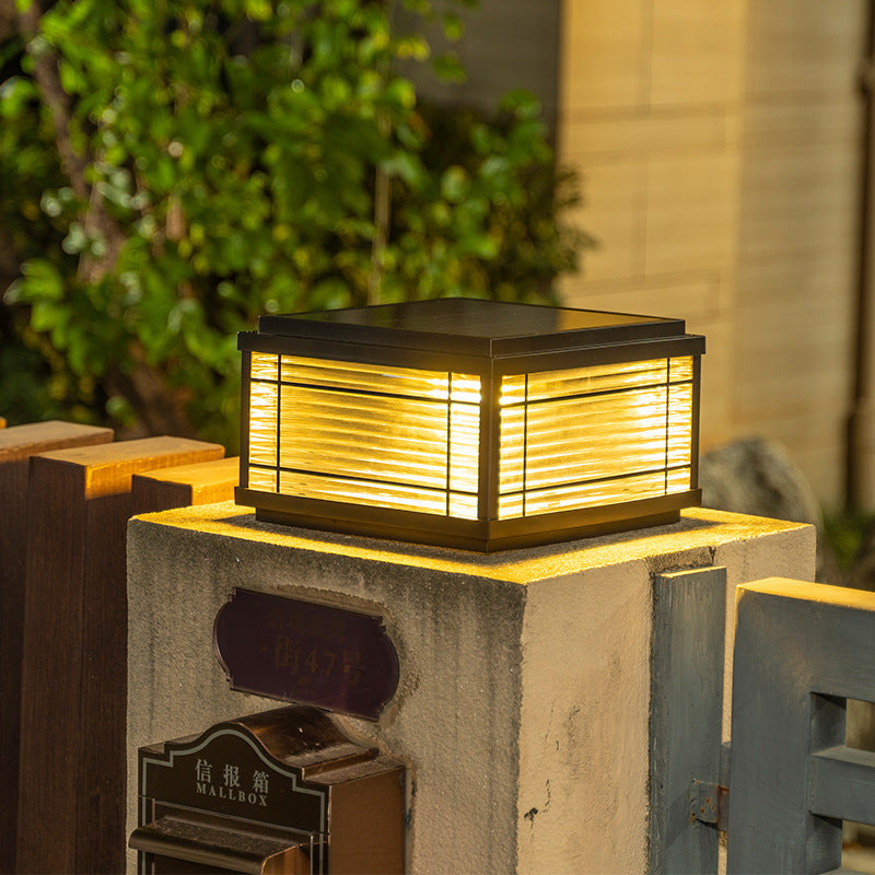 Lampa solaire d'extérieur pour poteau - Éclairage LED efficace et écologique