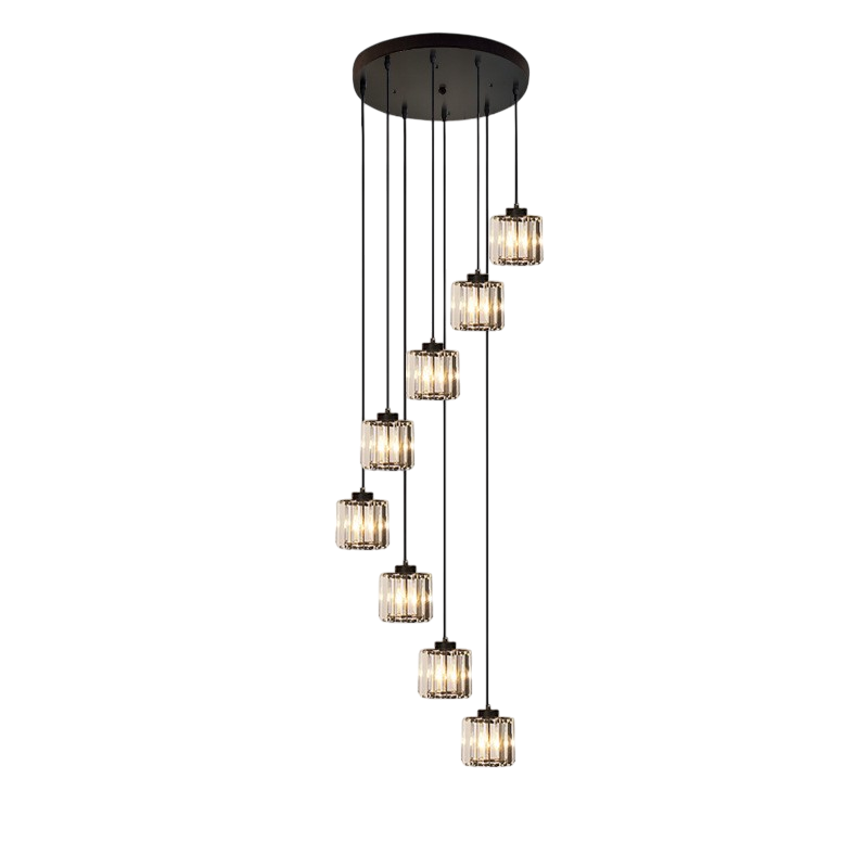 Kano's Staircase Chandelier: Exquisite Hallway Illumination