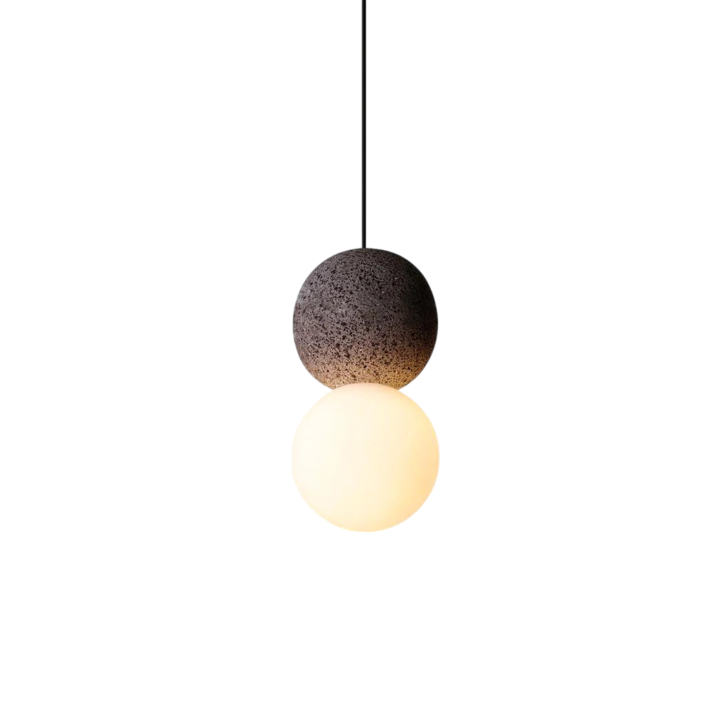 Lustre pendentif en obsidienne élégant et sophistiqué