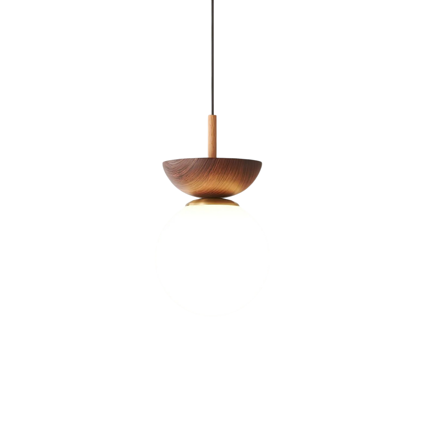 Lustra pendul japandi cu aspect natural pentru un ambient cald si elegant