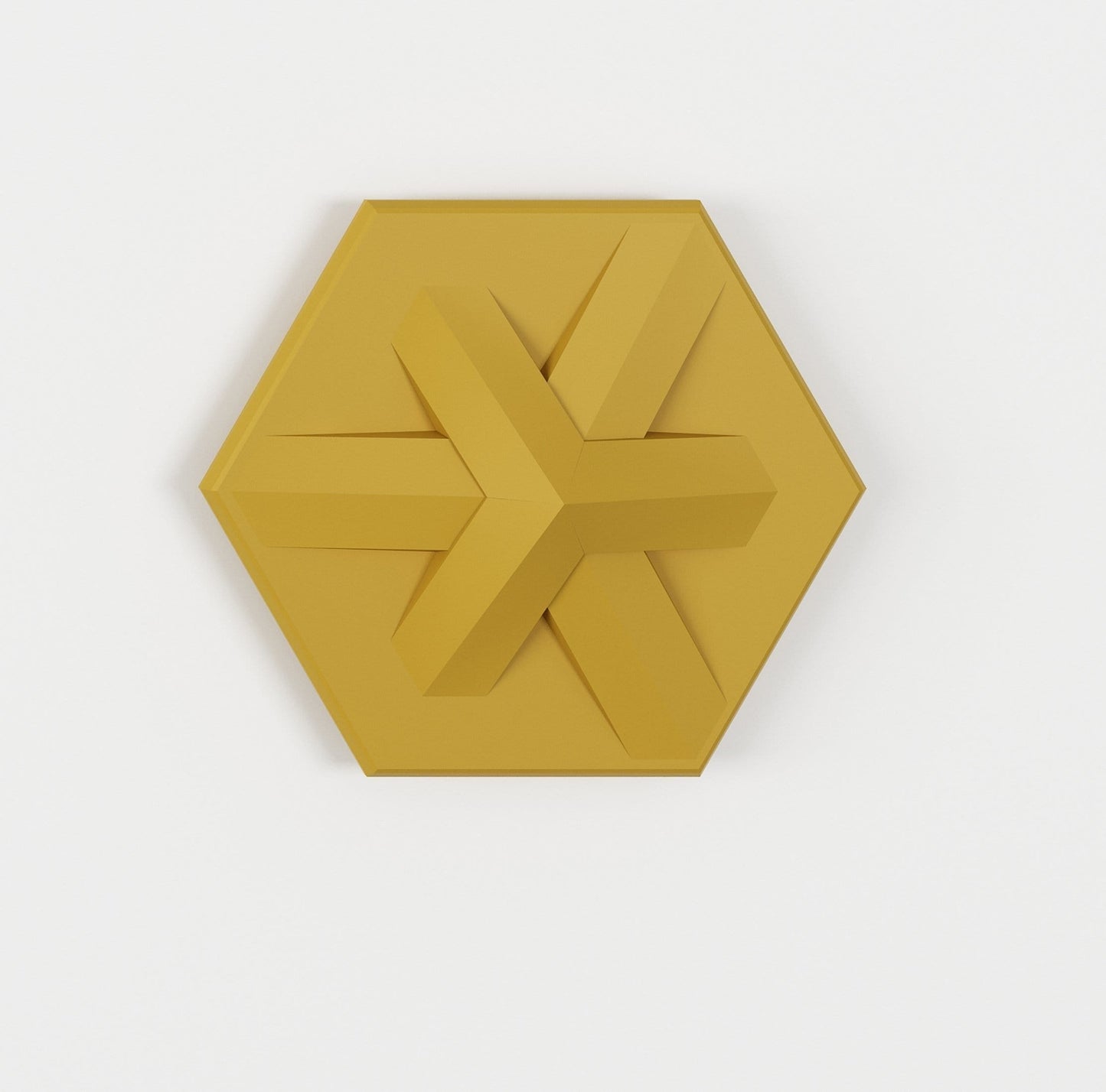 Stunning Asterisk Hexagon 3D Leather Wall Art Panel