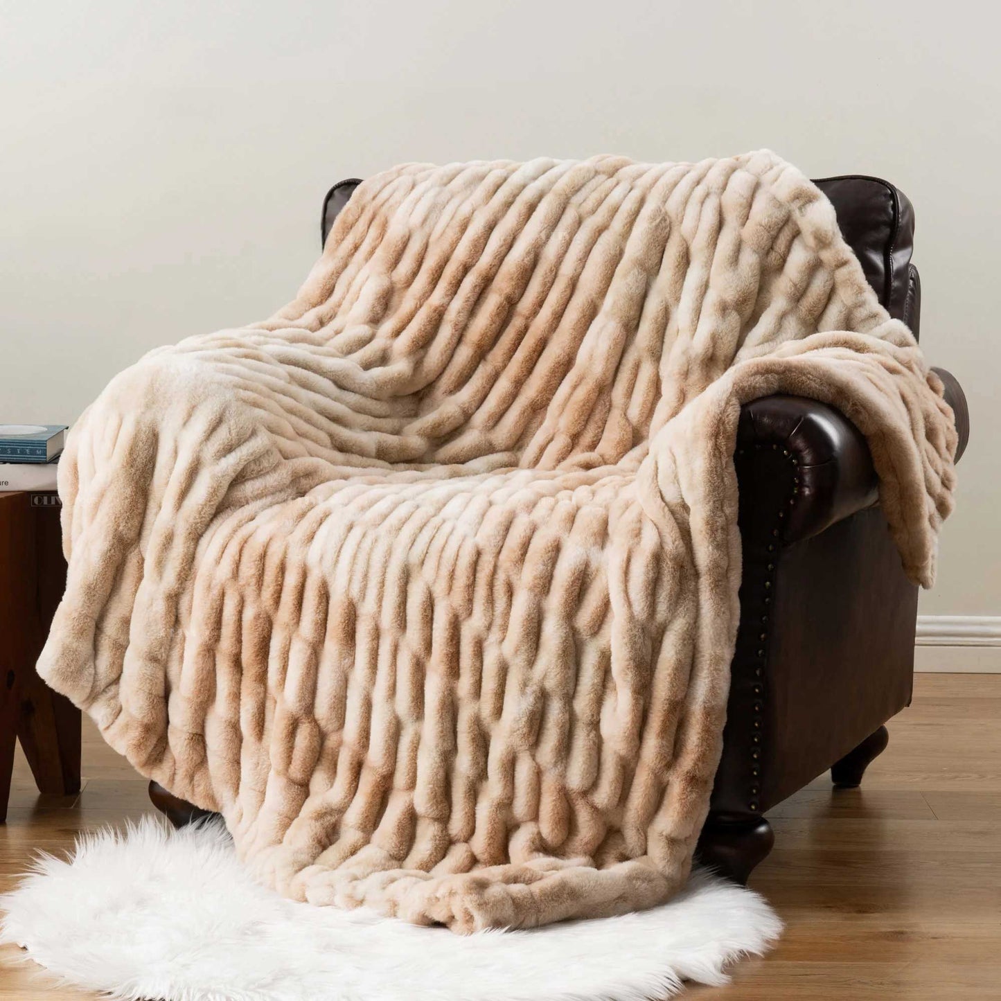 Luxurious Signature Mink Faux-Fur Blanket