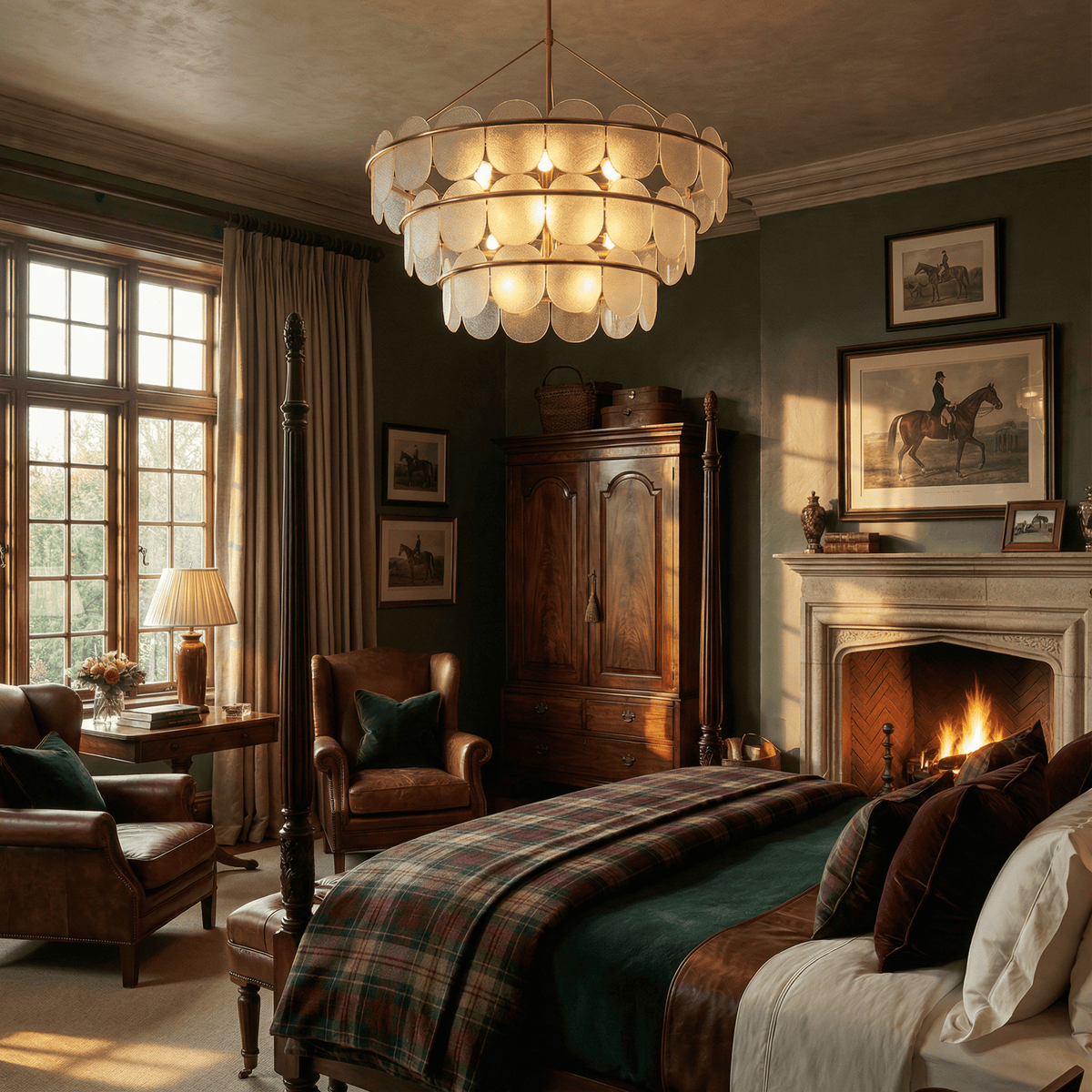 Opaline Rectangular Chandelier