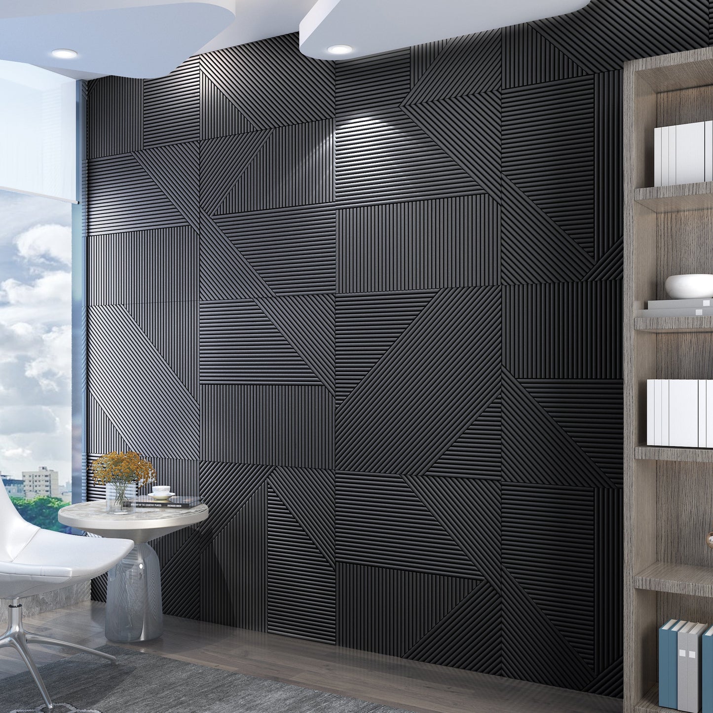 Euclid Painted Wooden Wall Panelasdfasdf