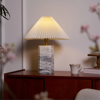 Rica's Elegant Marble Table Lamp - Stylish and Unique Lighting Option
