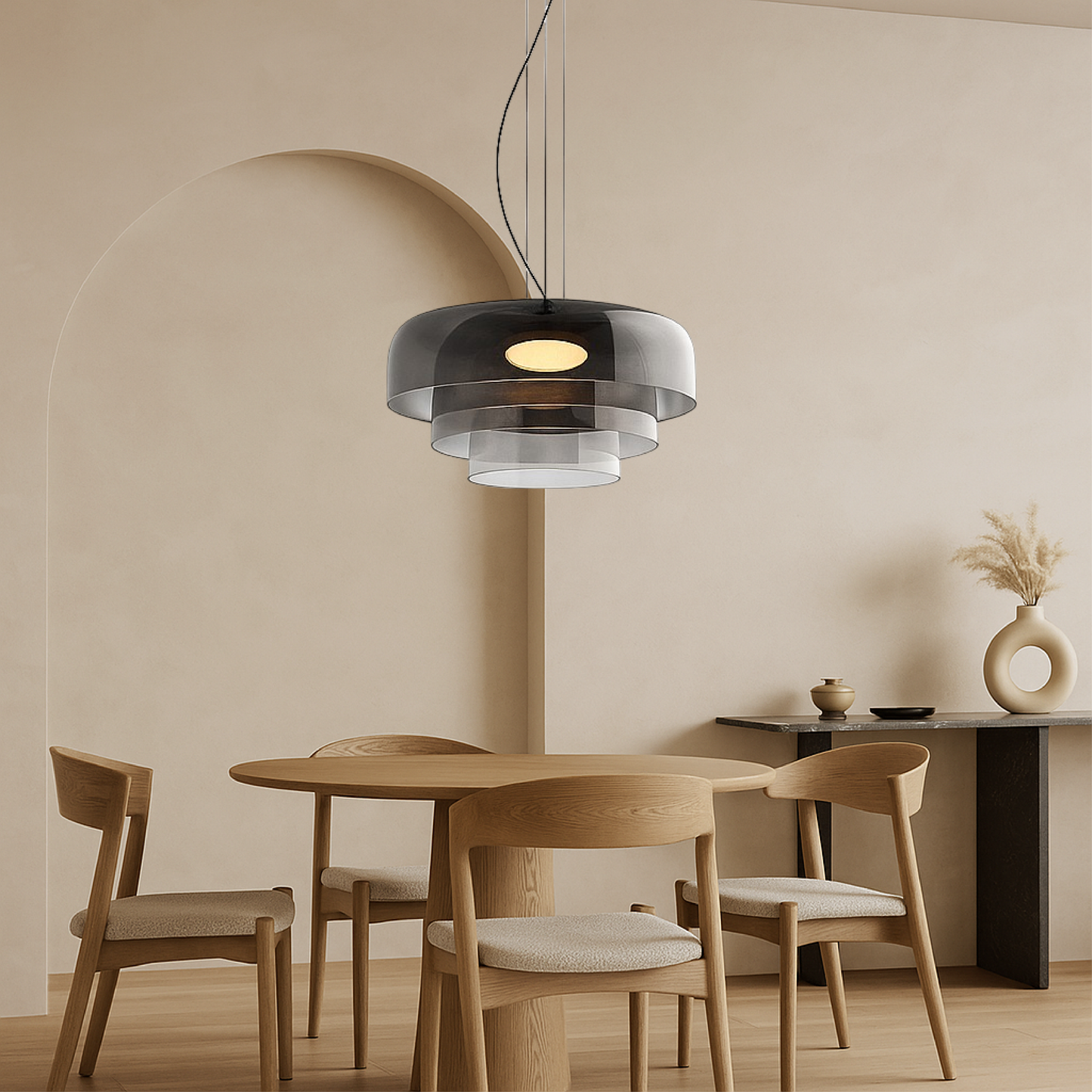 Lampa wisząca z przezroczystego szkła - elegancki dodatek do każdego wnętrza