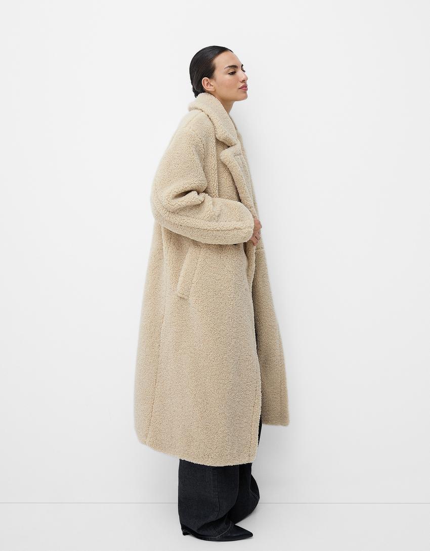 Juna | Long teddy coat