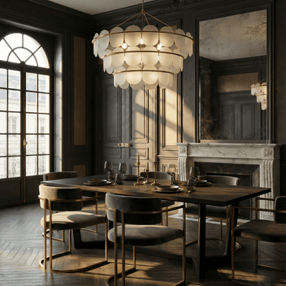 Opaline Three-Tier Chandelier