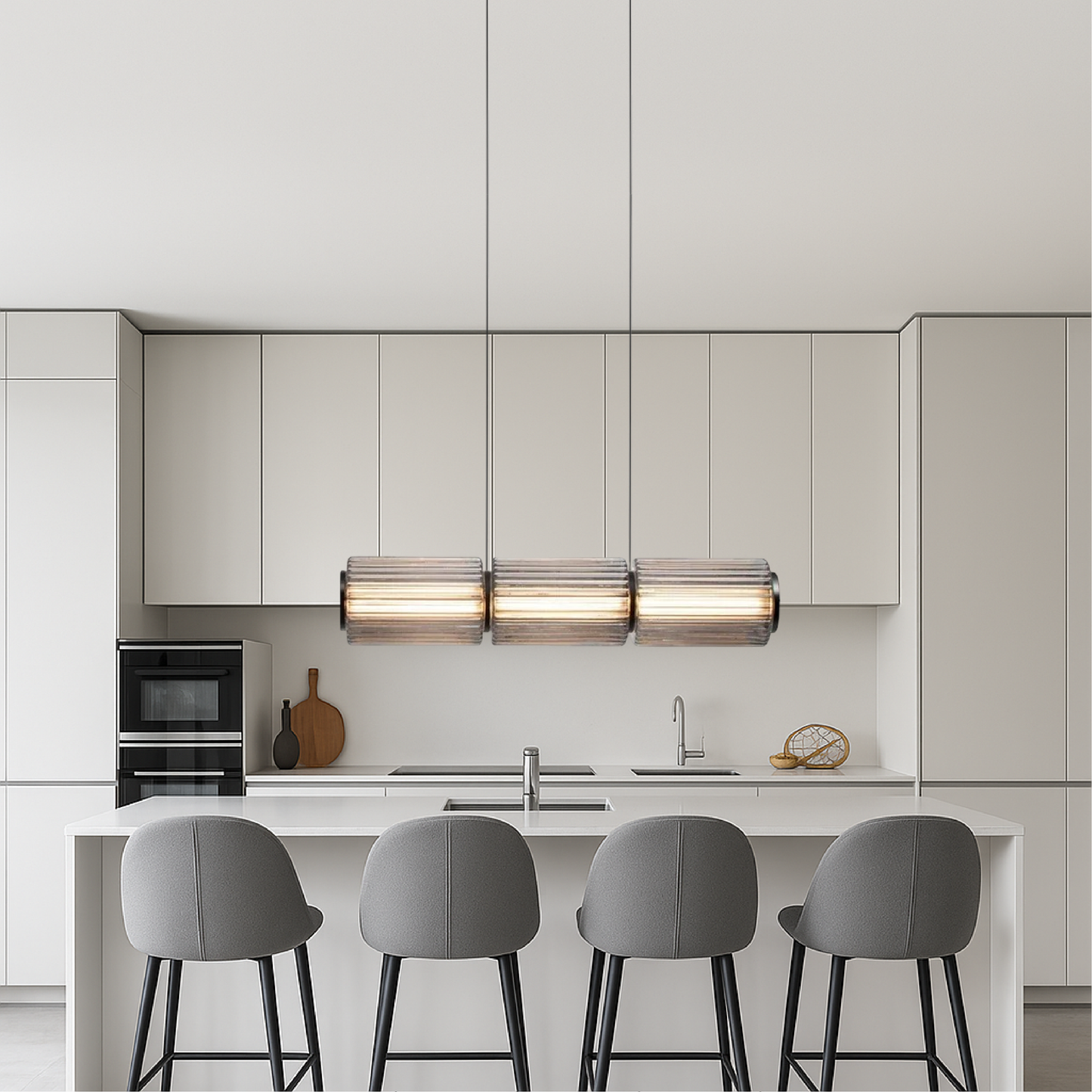 Lámpara de Pendiente de Cristal en Forma de Cilindro Elegante y Moderna