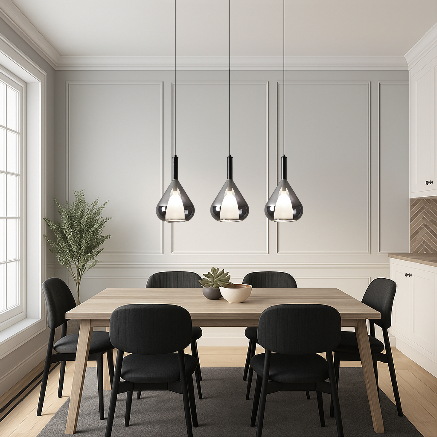 Lustre en verre Nady - Éclairage élégants et moderne pour votre intérieur