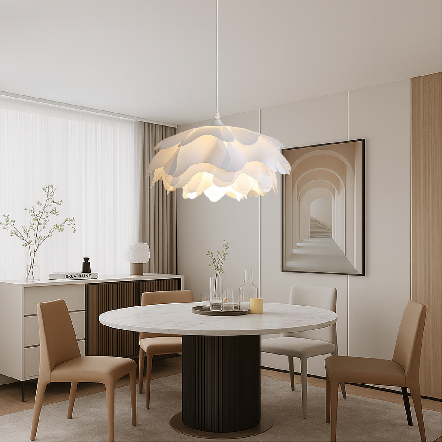 Lustra Pendant Peony din Noroi pentru un Aspect Elegant și Modern