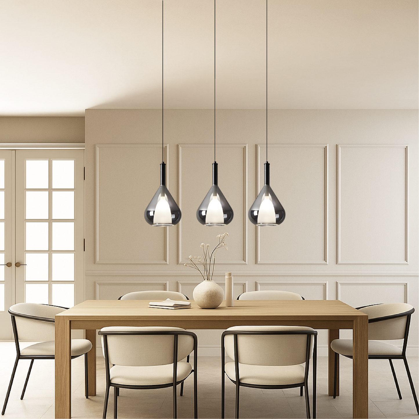 Lustre en verre Nady - Éclairage élégants et moderne pour votre intérieur