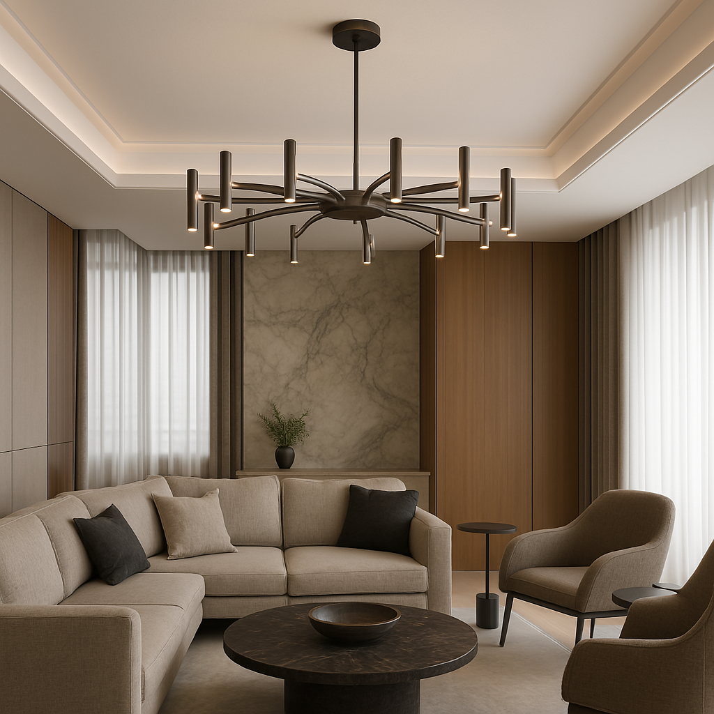 12-Luces Lámpara de Techo Contemporánea Elegante