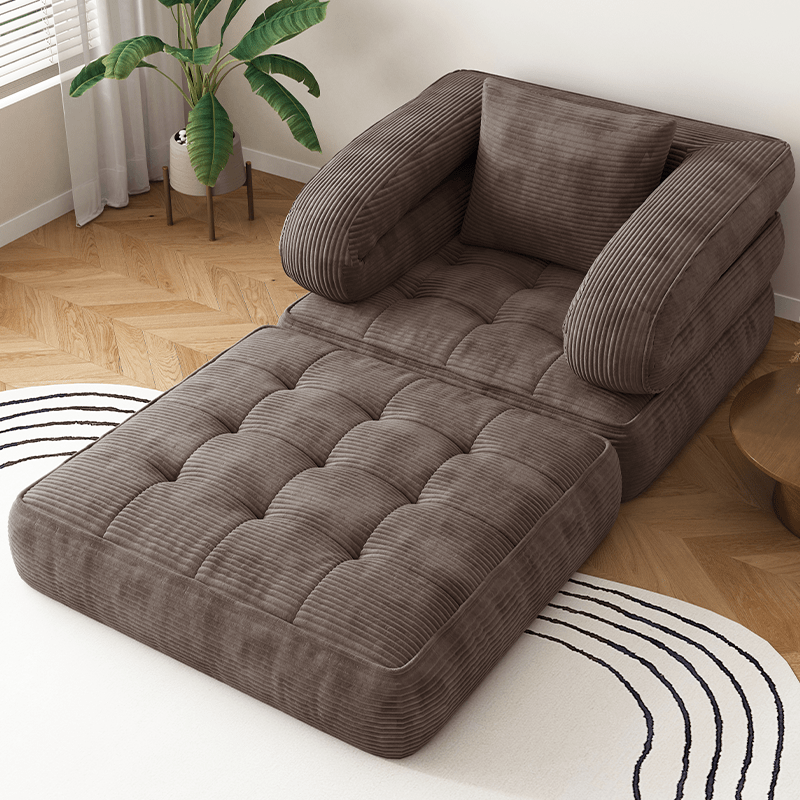 Sofá cama convertible — No requiere montaje, espuma de alta densidad, tejido suave y agradable para la piel | 6 en 1: asientos versátiles para espacios pequeños: cine, descanso, oficina, sillón reclinable y ocio