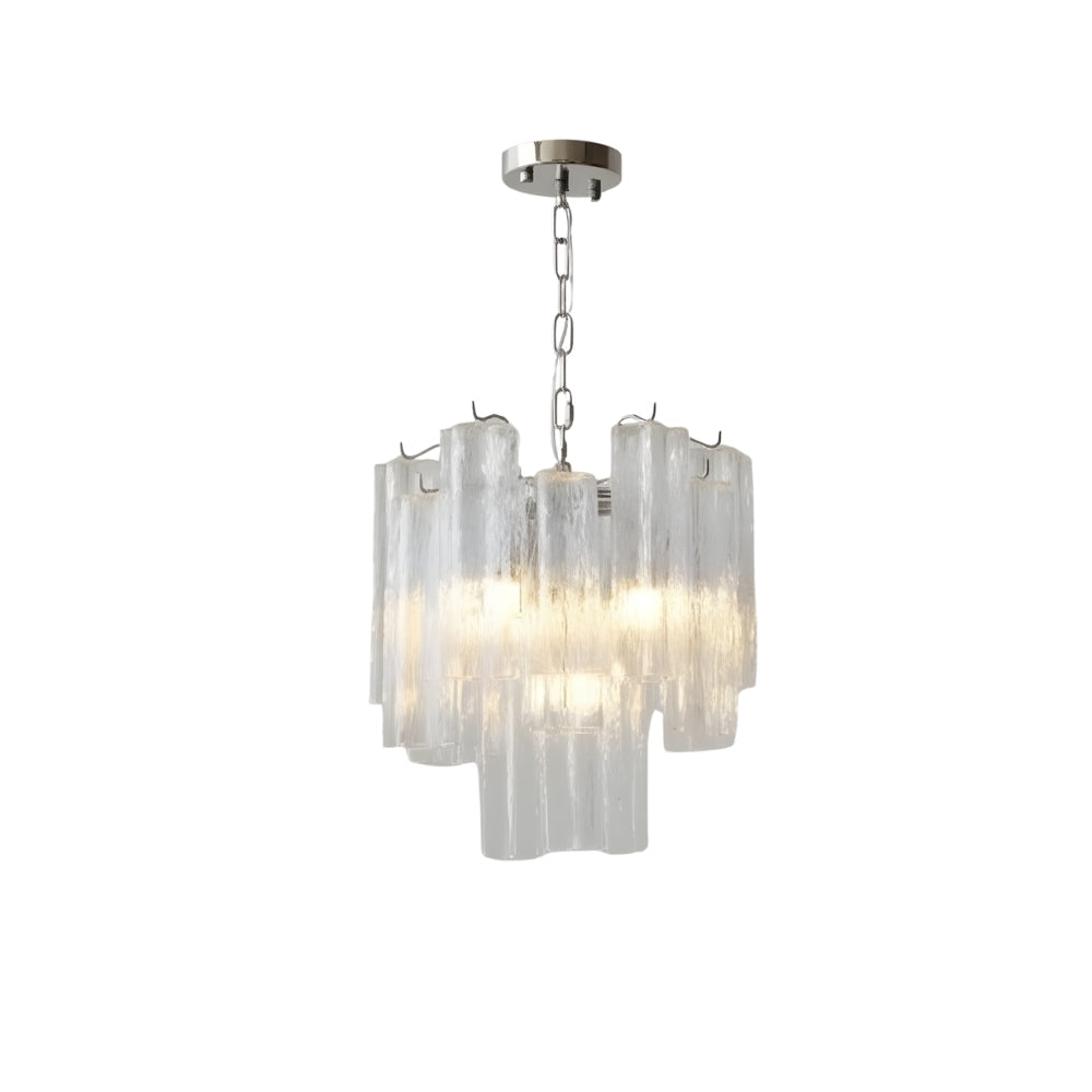 Élégant lustre en verre français pour un éclairage sophistiqué
