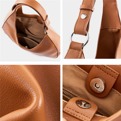 Leather Half Moon Bag