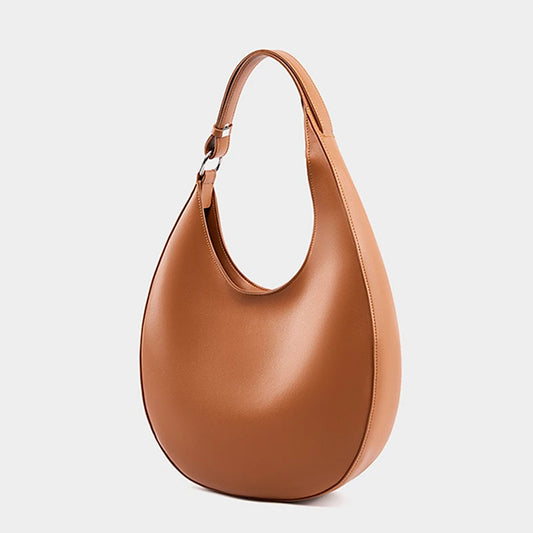 Leather Half Moon Bag
