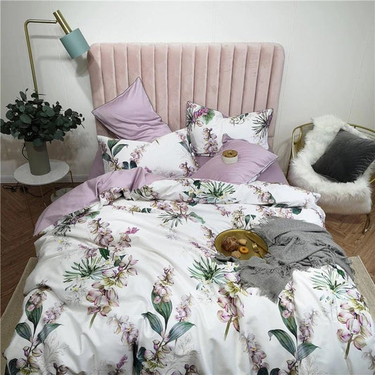 Gladiolus Duvet Cover Set (Long-Staple Sateen Cotton)