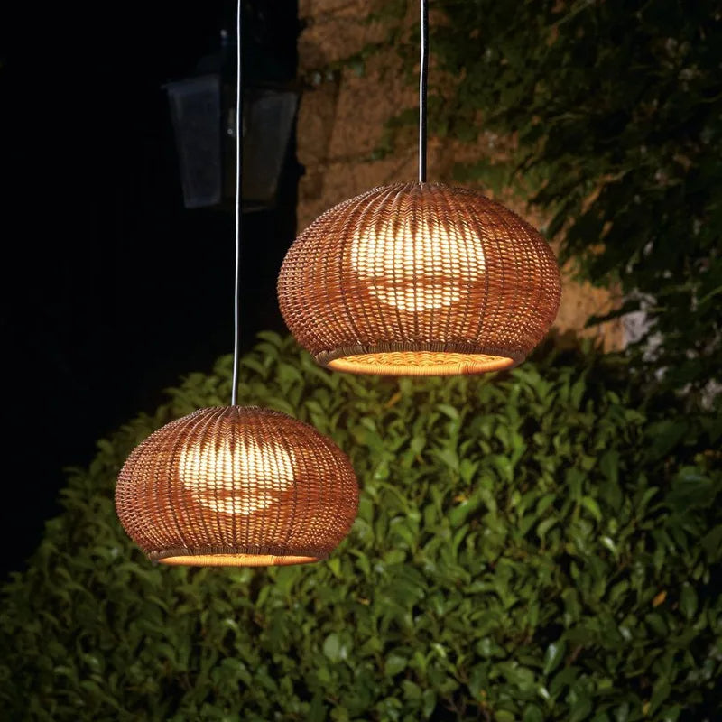 Suspension luminaires en bambou pour intérieur et extérieur