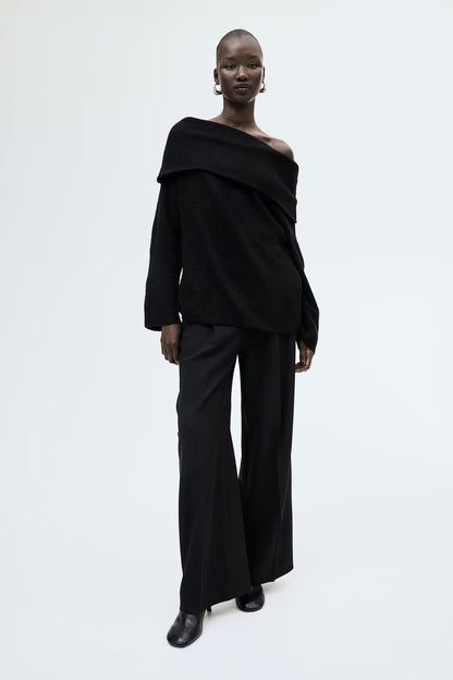 Elegant Comfort Off-Shoulder Trui
