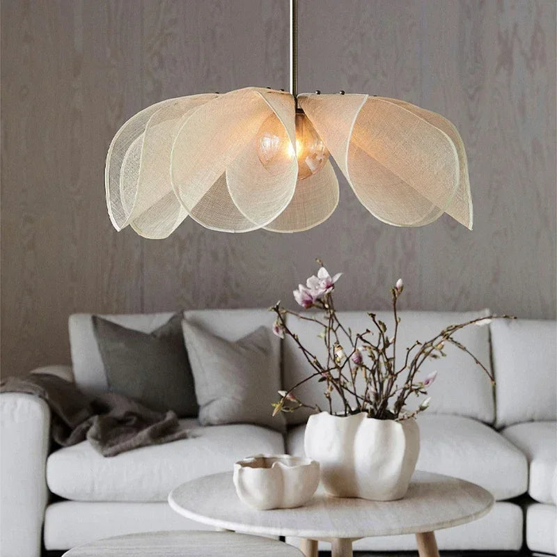 Lámpara de Tejido Vintage con Colgante para Hogar y Decoración