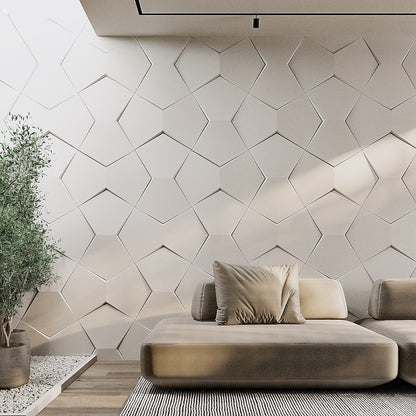 Bowtie Geometric 3D Leather Wall Panel