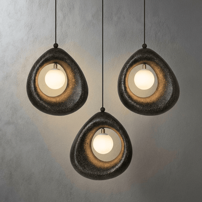 Circular Wabi-Sabi Pendant Light