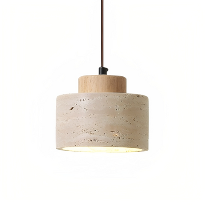 Lámpara de Péndulo de Piedra de Travertino con Diseño Elegante