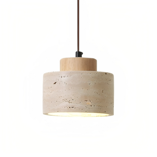 Lámpara de Péndulo de Piedra de Travertino con Diseño Elegante