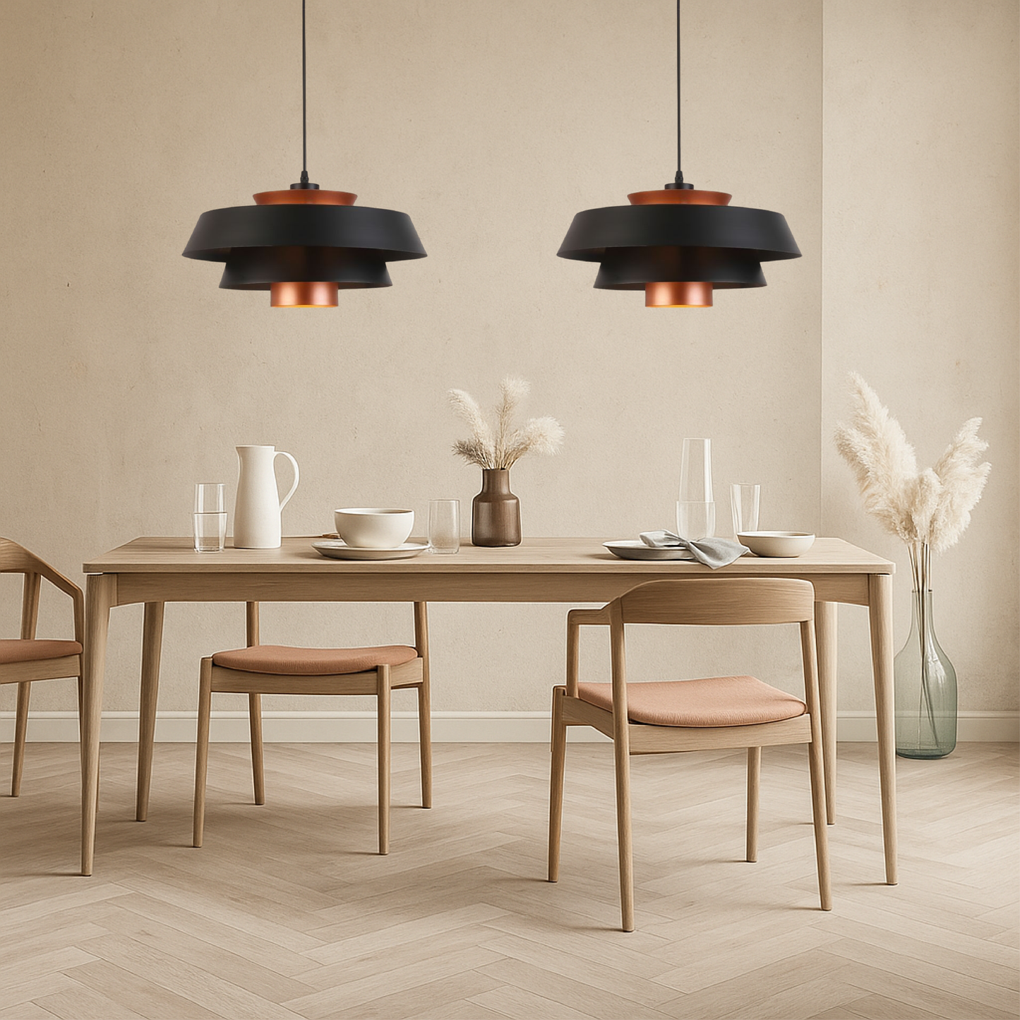 Lustre rétro en forme de pot pour une ambiance chaleureuse