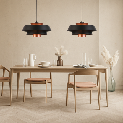 Lustre rétro en forme de pot pour une ambiance chaleureuse