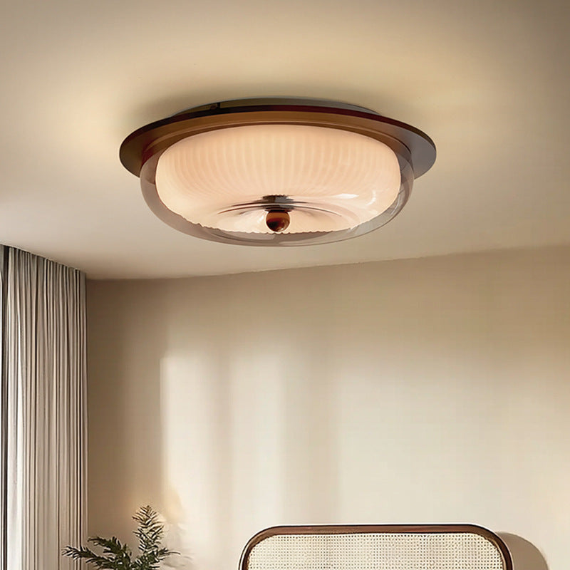 Applique en verre et bois pour plafond moderne et élégante