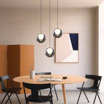 Elegante Lampada Pendante in Vetro Italiano