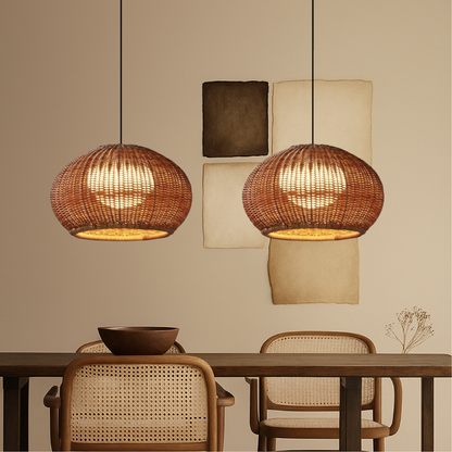 Suspension luminaires en bambou pour intérieur et extérieur