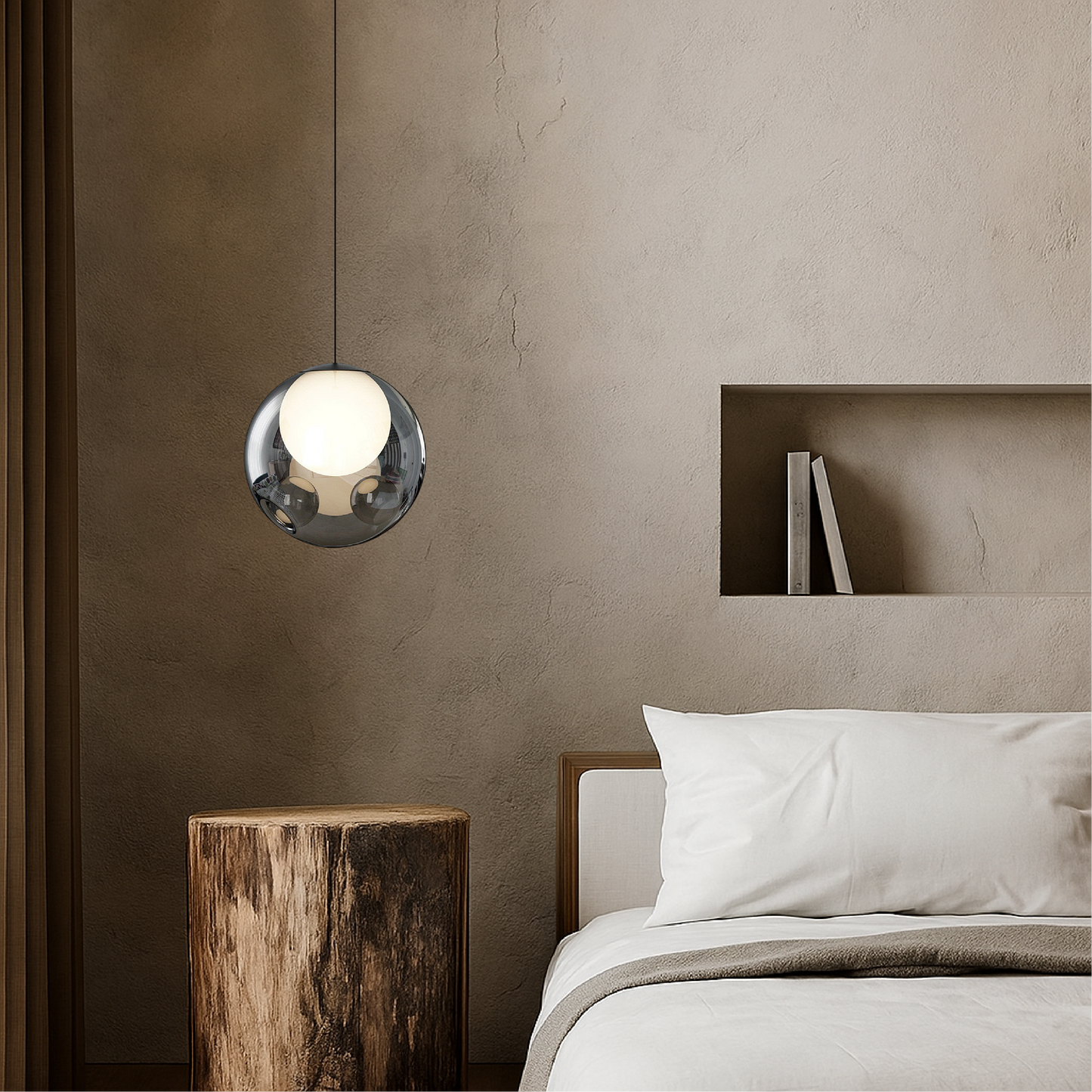Elegante Lampada Pendante in Vetro Italiano