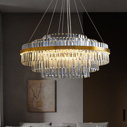 Élégant lustre en cristal de luxe