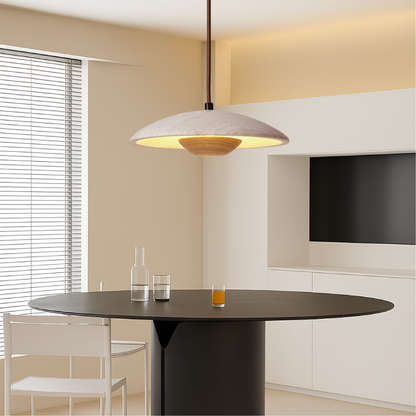 Lustre en Pierre de Sola - Éclairage Élégant et Moderne