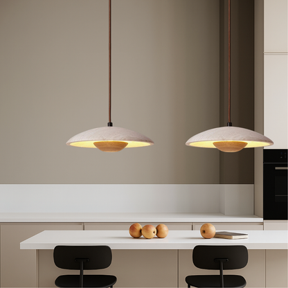 Lustre en Pierre de Sola - Éclairage Élégant et Moderne