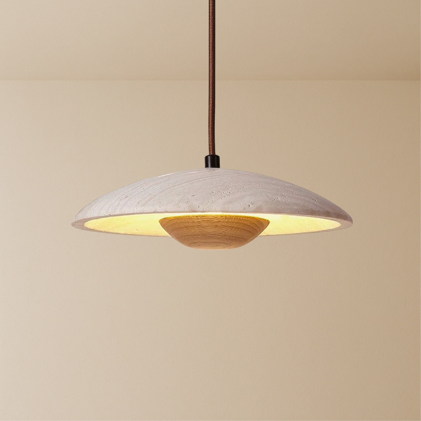 Lustre en Pierre de Sola - Éclairage Élégant et Moderne