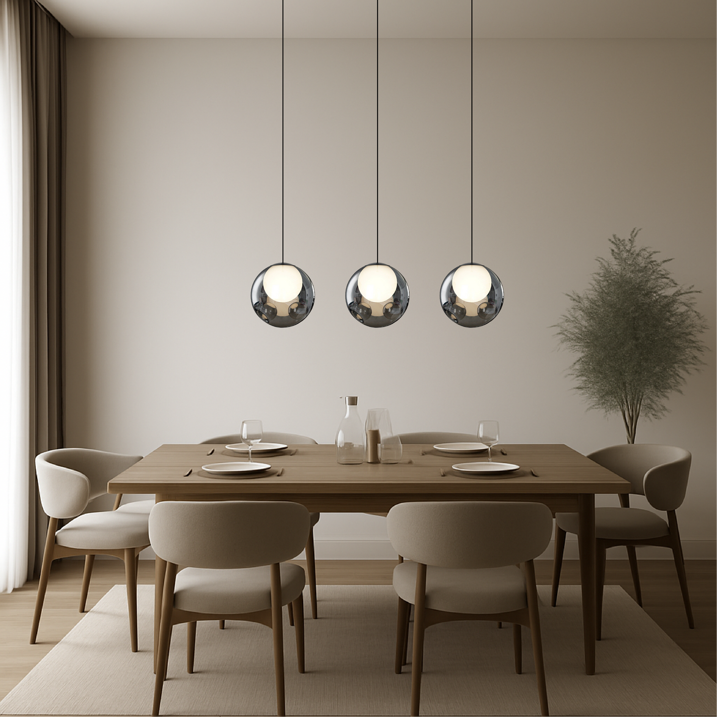 Elegante Lampada Pendante in Vetro Italiano