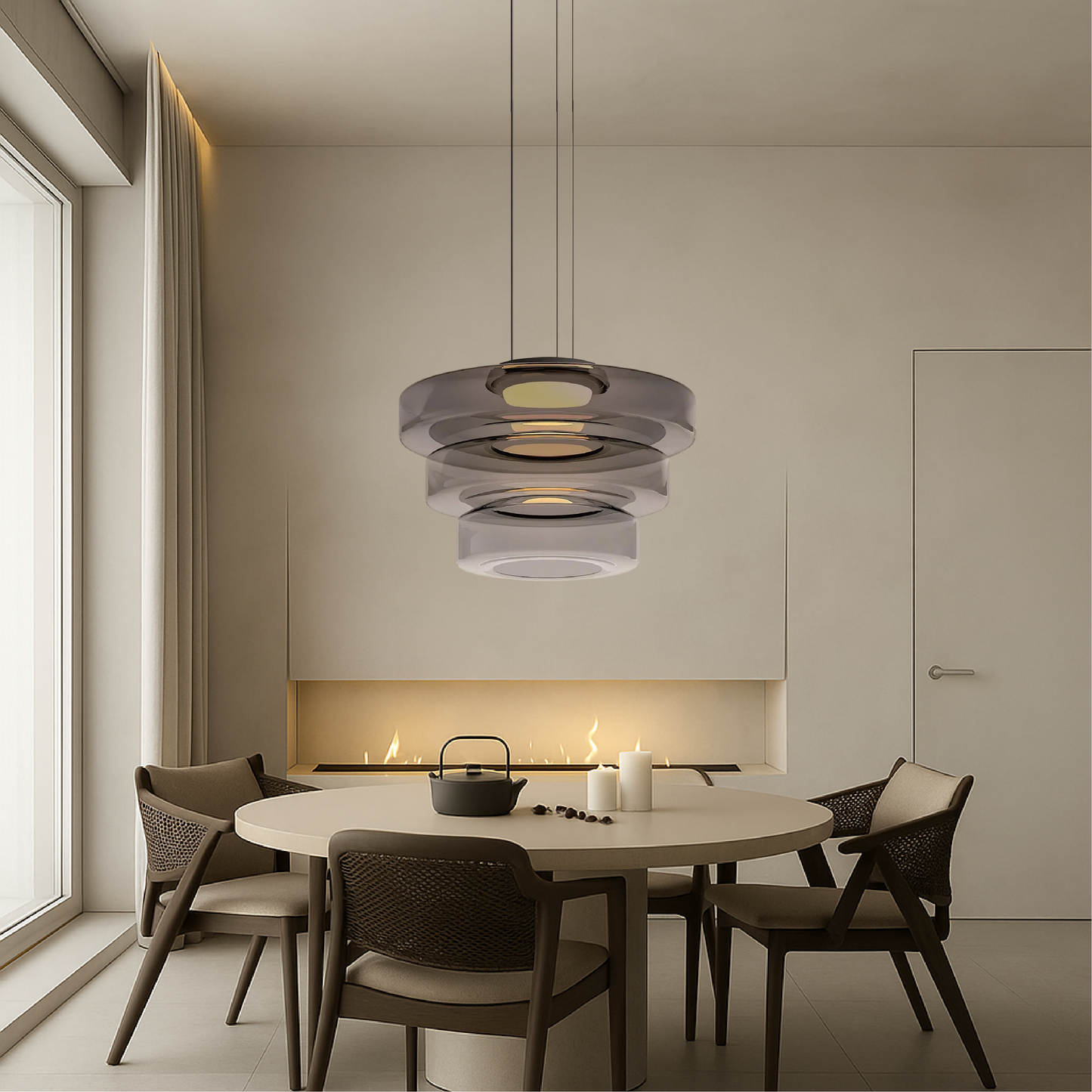 Elegant Danish Glass Bauhaus Pendant Light for a Modern Touch