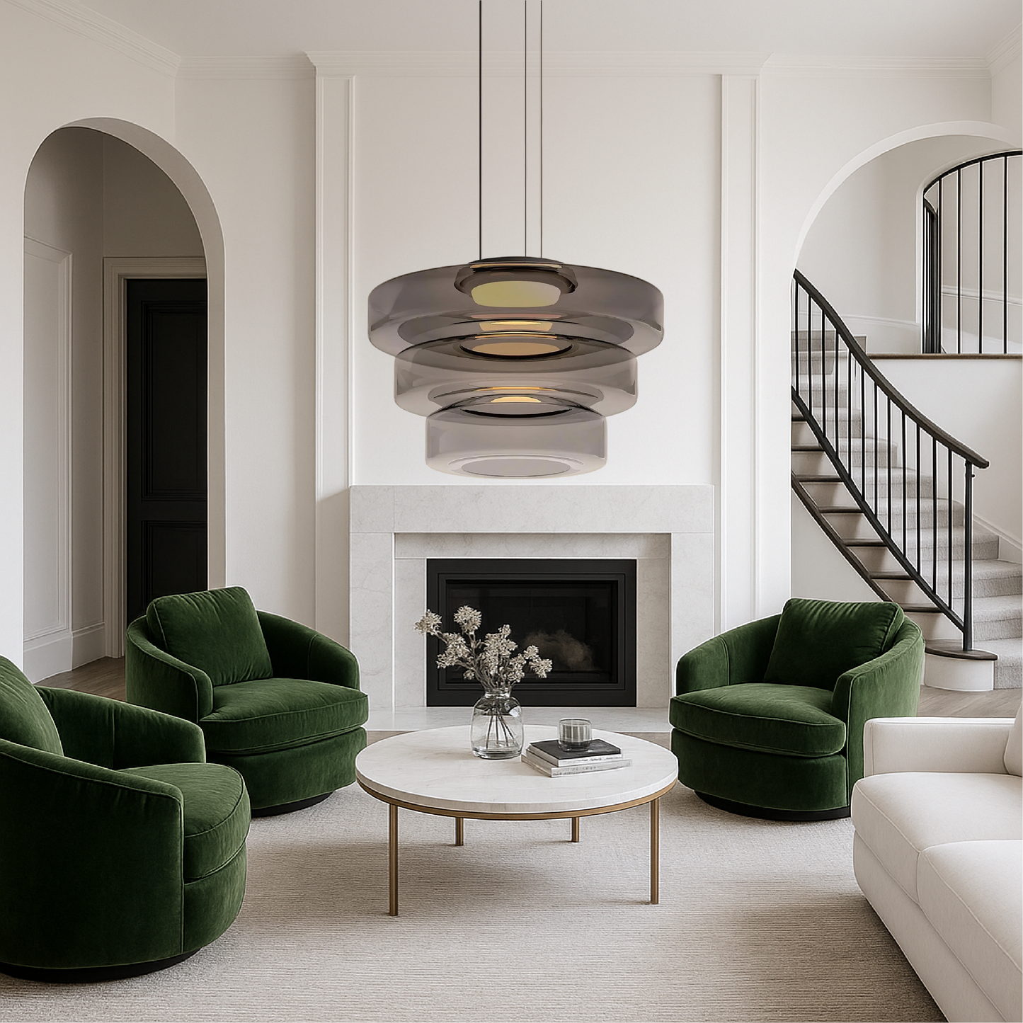 Elegant Danish Glass Bauhaus Pendant Light for a Modern Touch